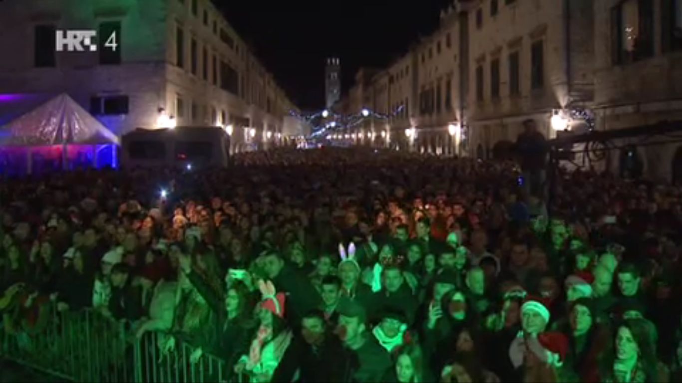 Doček nove godine u Dubrovniku (foto: screenshot HTV)