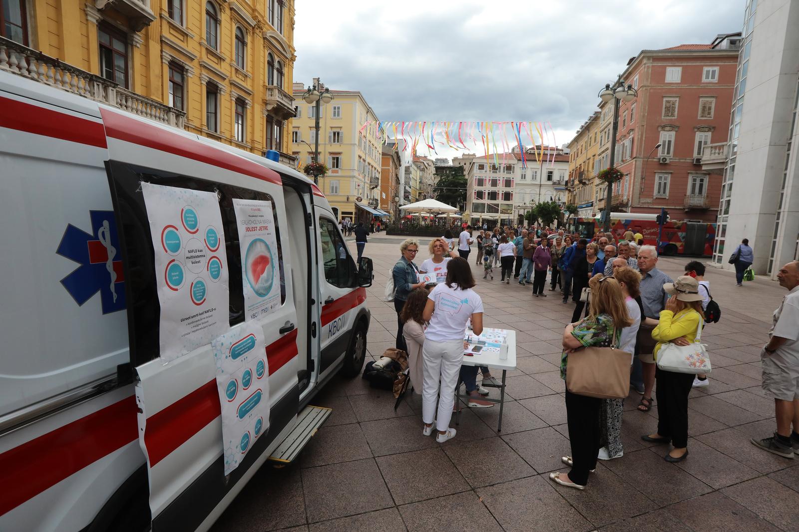 Rijeka: Povodom Svjetskog dana svjesnosti o nealkoholnoj masnoj bolesti jetre besplatno testiranje građana na Trgu 111. brigade HV Rijeka: Povodom Svjetskog dana svjesnosti o nealkoholnoj masnoj bolesti jetre besplatno testiranje građana na Trgu 111. brigade HV