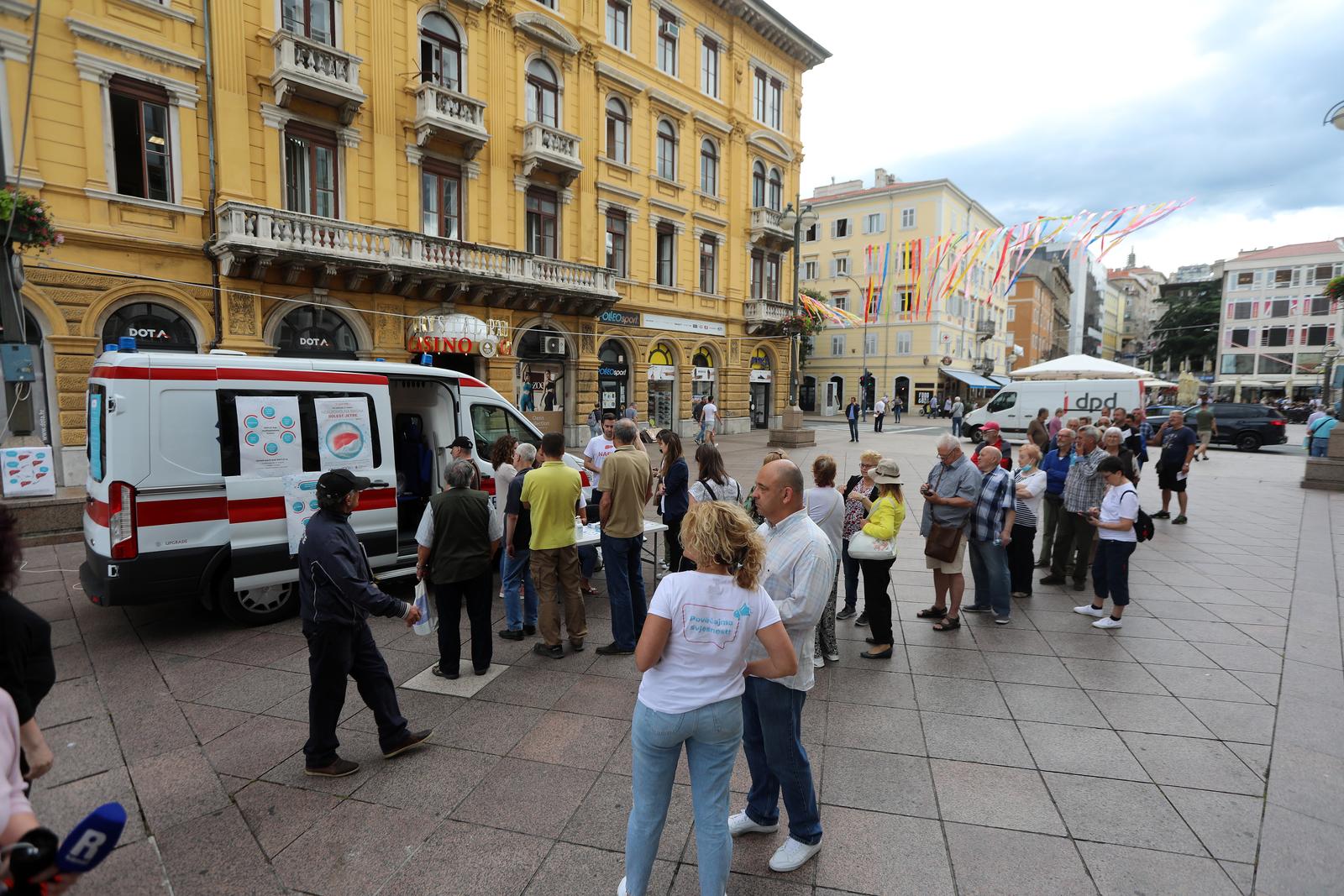 Rijeka: Povodom Svjetskog dana svjesnosti o nealkoholnoj masnoj bolesti jetre besplatno testiranje građana na Trgu 111. brigade HV Rijeka: Povodom Svjetskog dana svjesnosti o nealkoholnoj masnoj bolesti jetre besplatno testiranje građana na Trgu 111. brigade HV