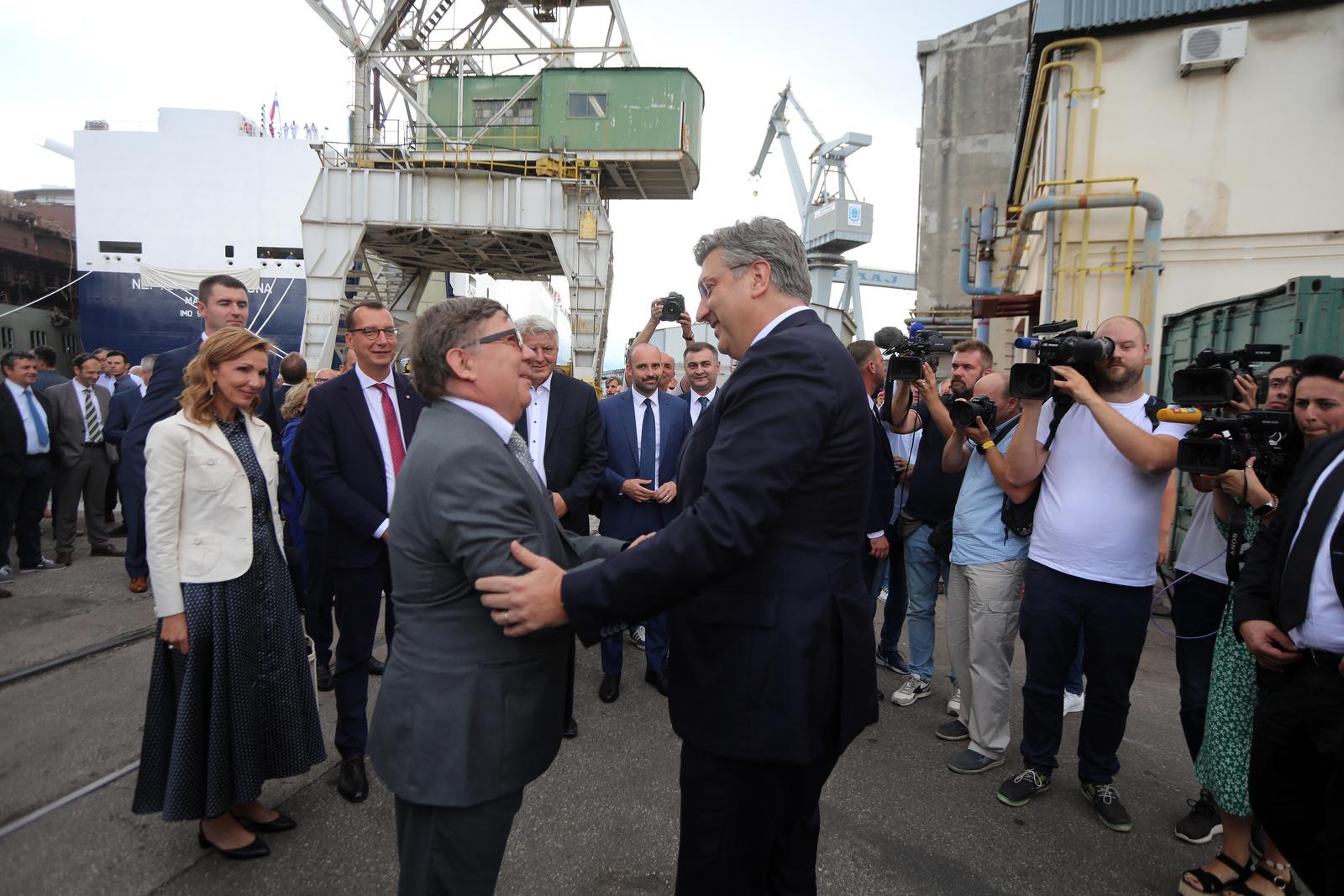 Rijeka: Plenković na svečanosti primopredaje broda Neptune Barcelona u 3. maju
