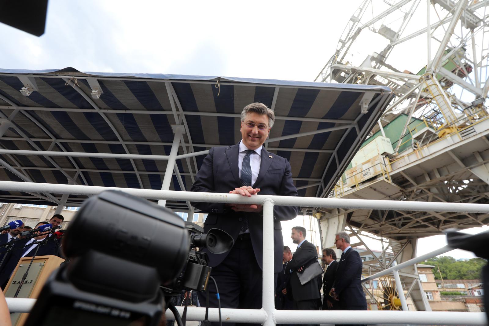 Rijeka: Plenković na svečanosti primopredaje broda Neptune Barcelona u 3. maju