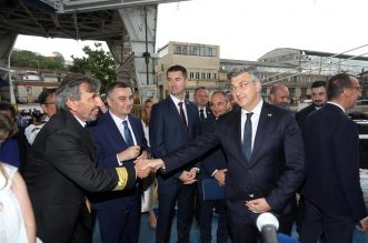 Rijeka: Plenković na svečanosti primopredaje broda Neptune Barcelona u 3. maju