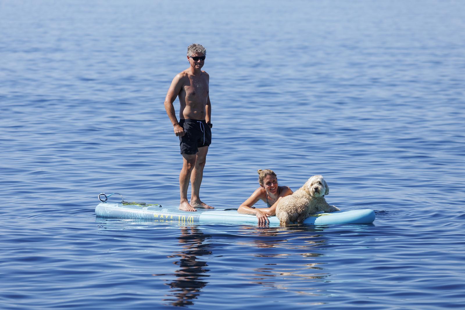 Rijeka: Psi beskrajno uživaju na psećoj plaži na Kantridi