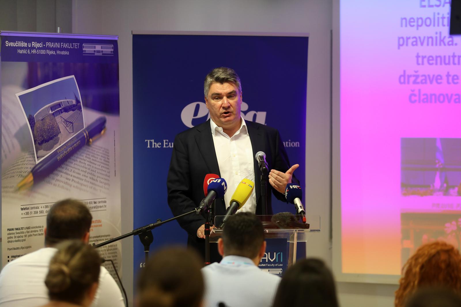 Rijeka: Predsjednik Milanović na svečanom otvorenju osmog izdanja ELSA, Ljetne pravne škole Rijeka: Predsjednik Milanović na svečanom otvorenju osmog izdanja ELSA, Ljetne pravne škole