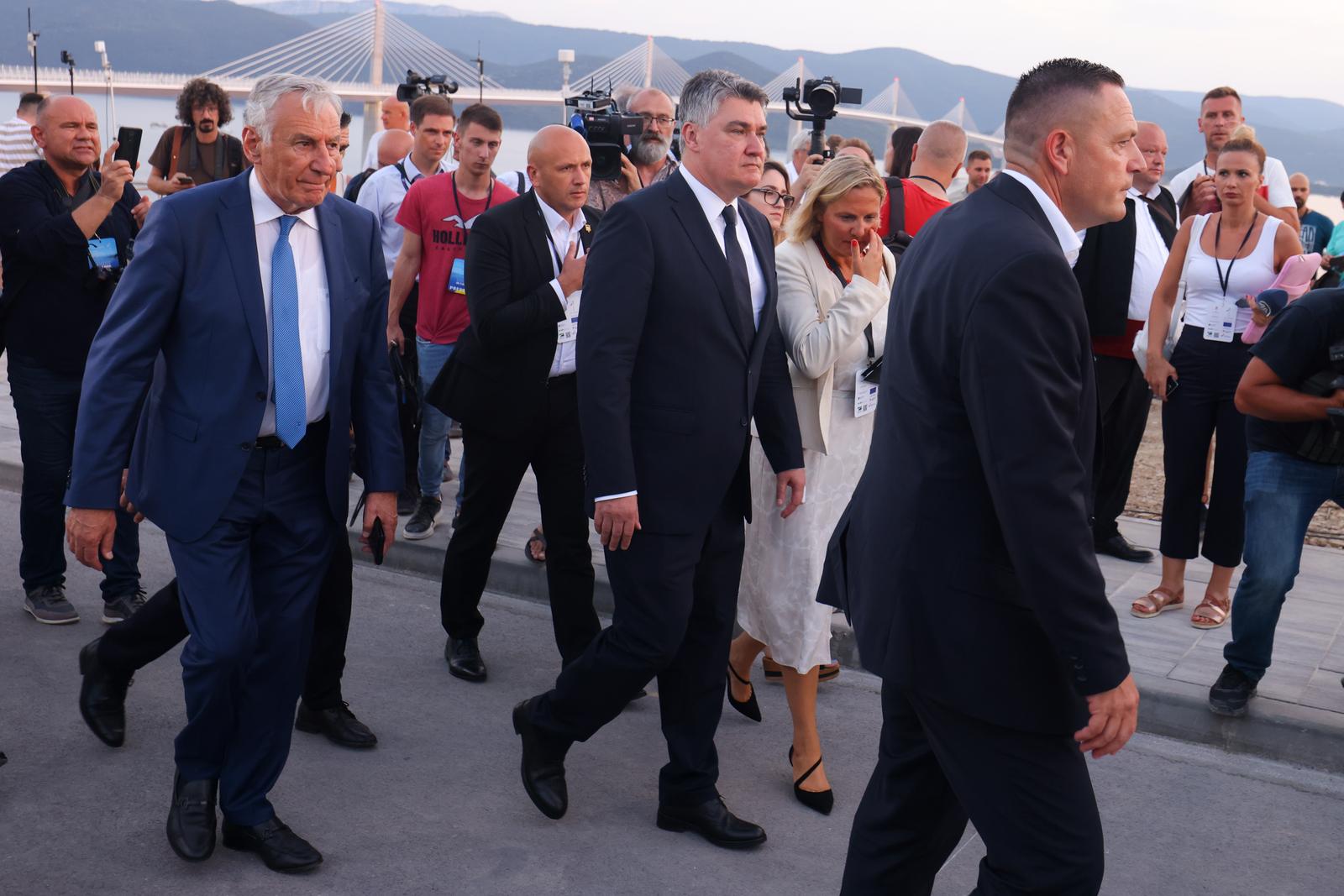 Predsjednik Zoran Milanović stigao na otvorenje Peljeskog mosta