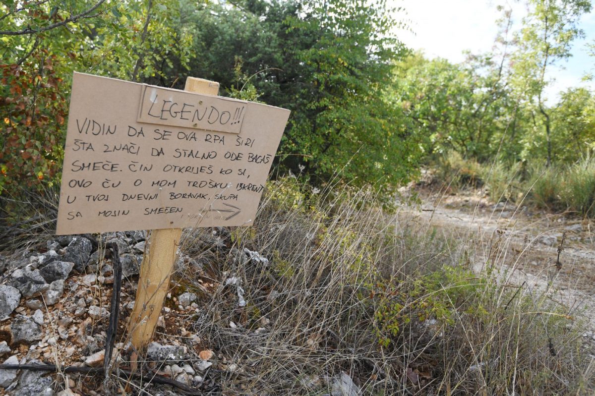 Šibenik: Mještanin ostavio poruku nesavjesnom građaninu zbog odlaganja otpada