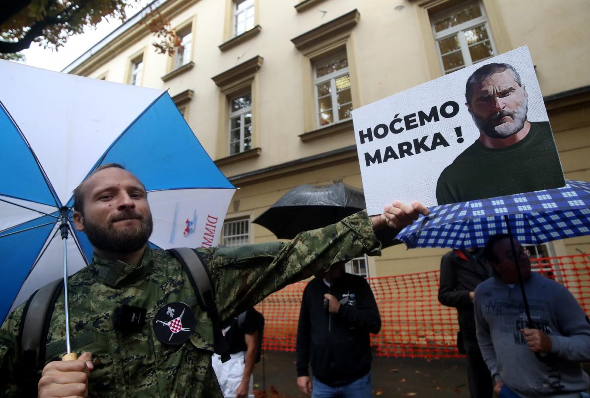 Zagreb: Uoči početka optužnog  vijeća za Marka Franciškovića, okupili su se njegovi istomišljenici