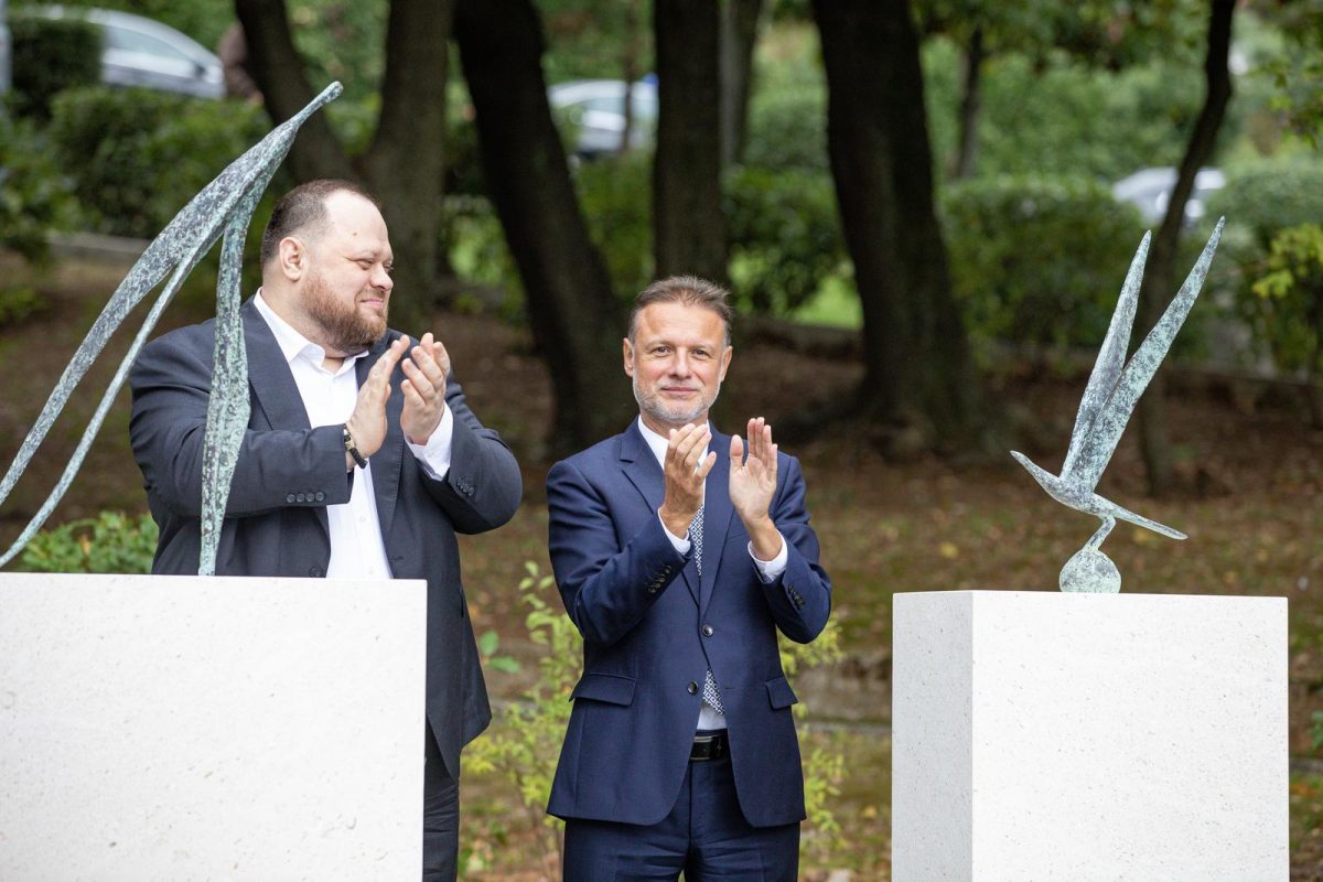 Lovran: Gordan Jandroković i Ruslan Stefančuk otkrili spomenik ukrajinskom pjesniku Ivanu Franku
