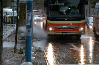 Rijeka: Jaka kiša otežava promet po centru grada