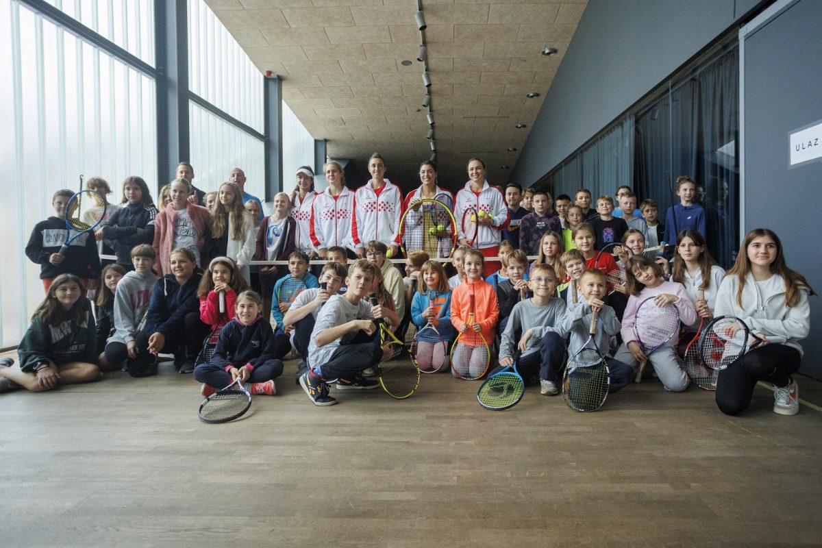 Rijeka: Hrvatske teniske reprezentativke družile se s djecom