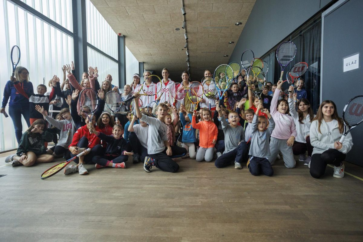 Rijeka: Hrvatske teniske reprezentativke družile se s djecom