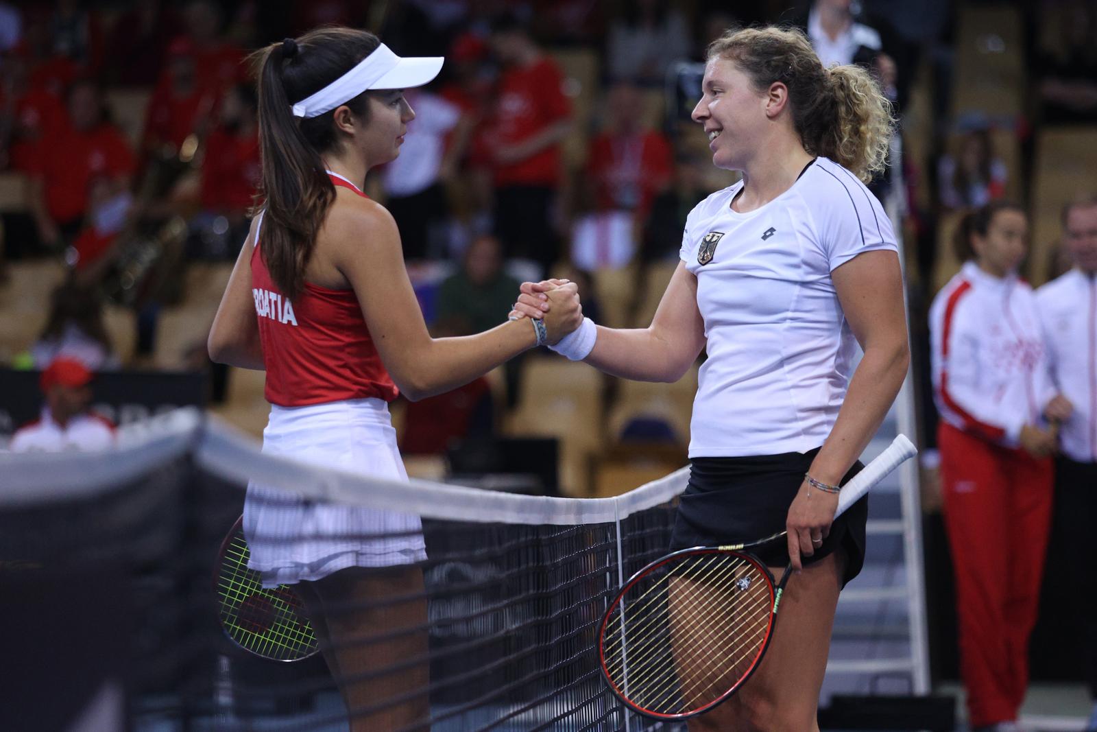 Rijeka: Susret Hrvatske i Njemačke u Billie Jean King Cupu, Petra Marčinko – Anna Lena Friedsam Rijeka: Susret Hrvatske i Njemačke u Billie Jean King Cupu, Petra Marčinko – Anna Lena Friedsam