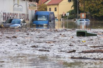 Potop u Novom Vinodolskom, zatvorene ceste