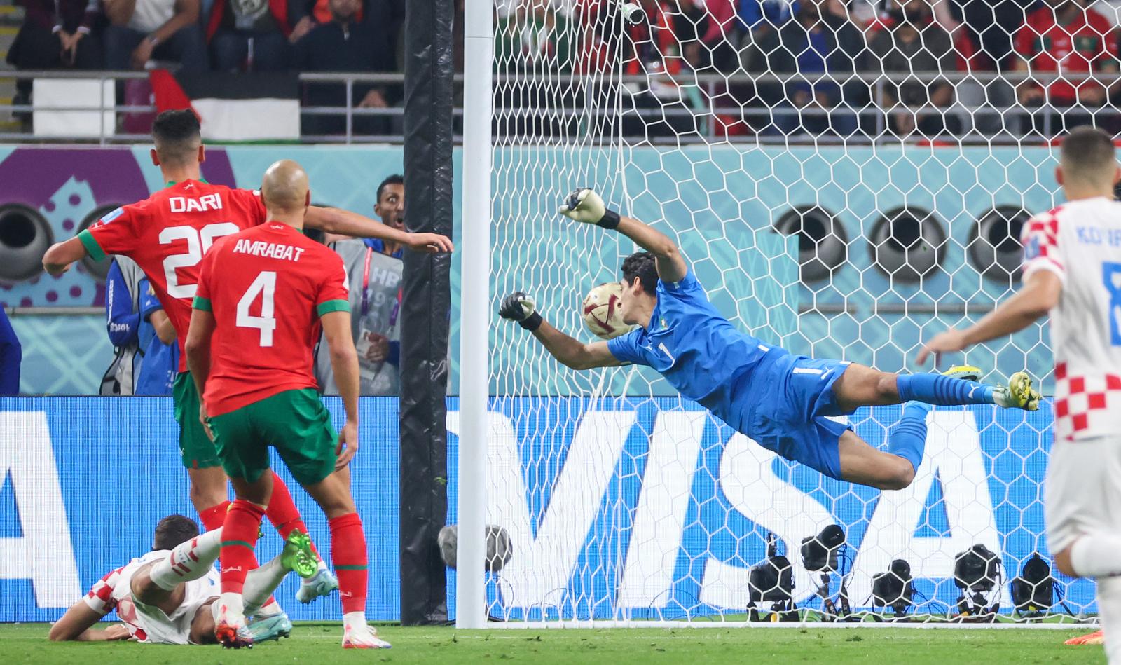 KATAR 2022 – Slavlje Joška Gvardiola nakon pogotka Maroku za 1:0