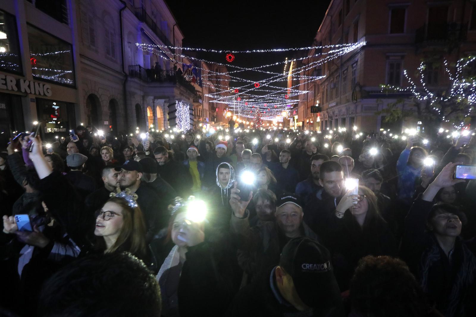 Doček Nove godine u Rijeci na Korzu Doček Nove godine u Rijeci na Korzu