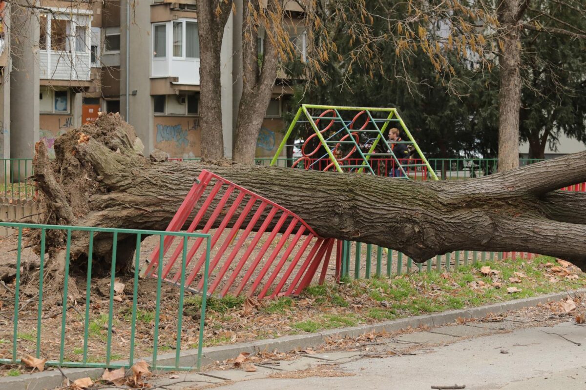 Olujni vjetar prouzročio štetu u Osijeku