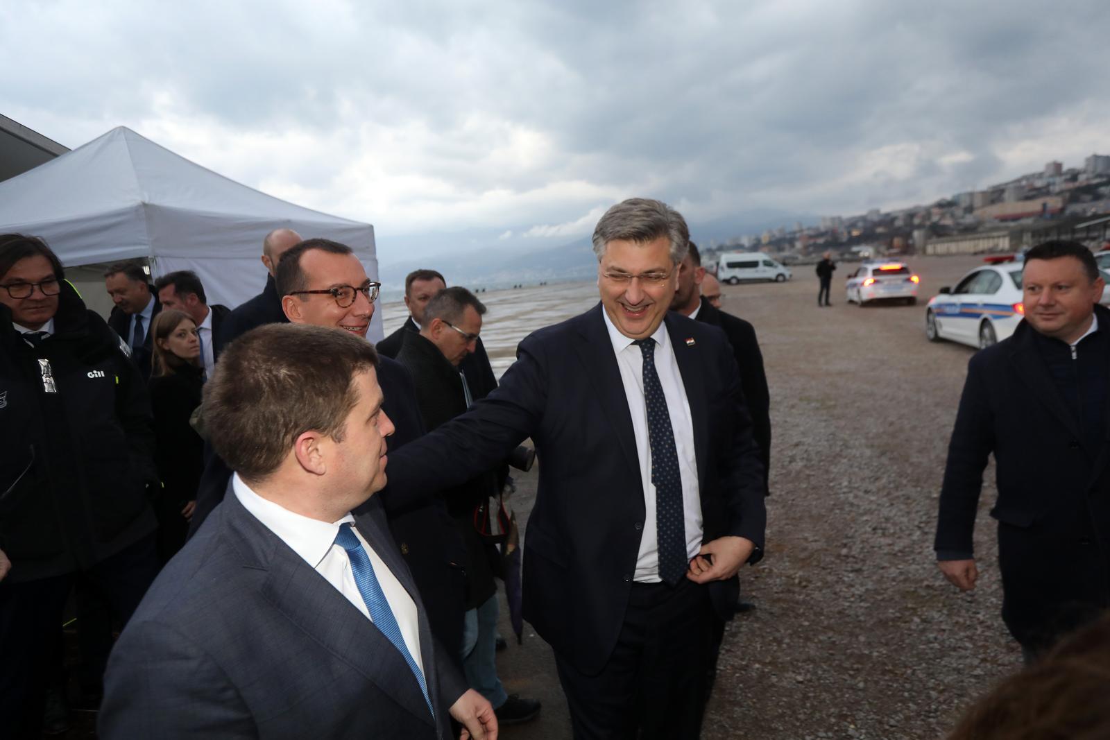 Danska premijerka i Andrej Plenković obišli su budući terminal Rijeka Gateway