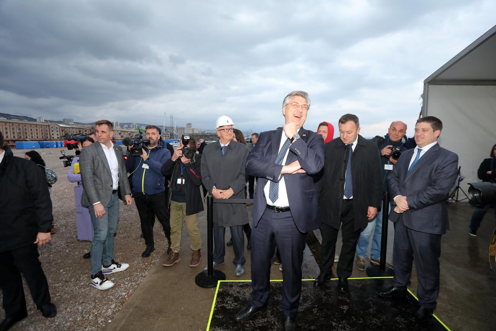 Danska premijerka i Andrej Plenković obišli su budući terminal Rijeka Gateway