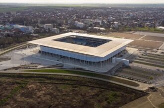 Osijek: Pogled iz zraka na novi stadion NK Osijek na Pampasu