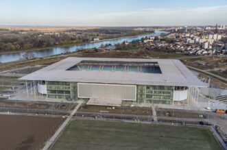 Osijek: Pogled iz zraka na novi stadion NK Osijek na Pampasu