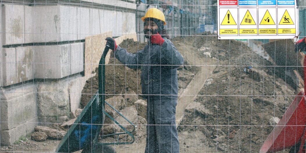 Zagreb: Strani radnik na gradilištu