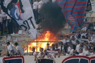 Rijeka: Zapaljene stolice na tribini gdje se nalazi Torcida