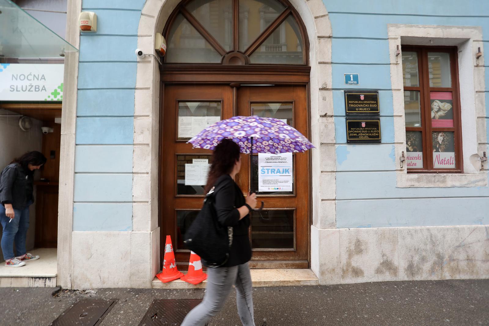 Rijeka: Štrajk djalatnika Trgovačkog suda Rijeka: Štrajk djalatnika Trgovačkog suda