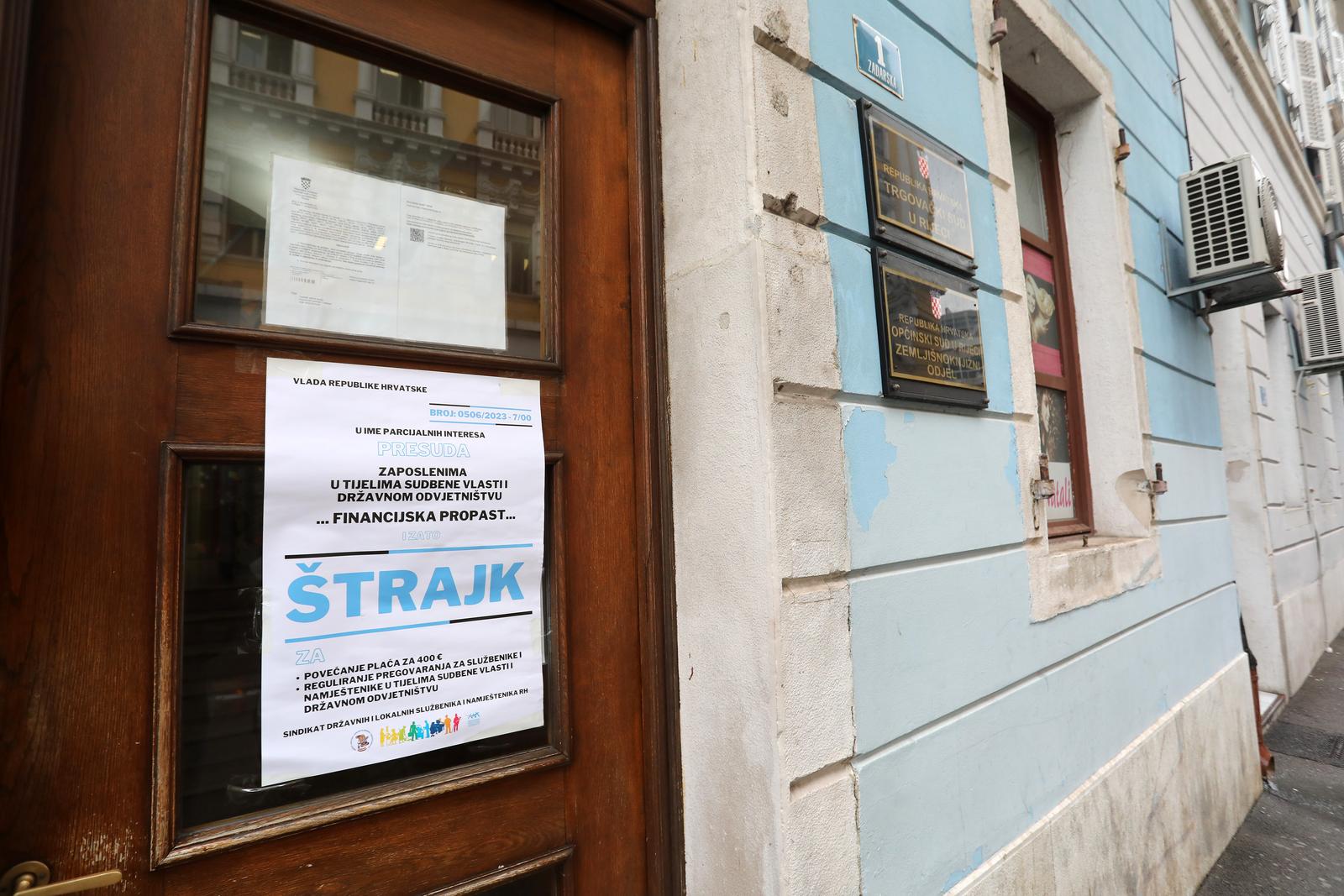 Rijeka: Štrajk djalatnika Trgovačkog suda Rijeka: Štrajk djalatnika Trgovačkog suda