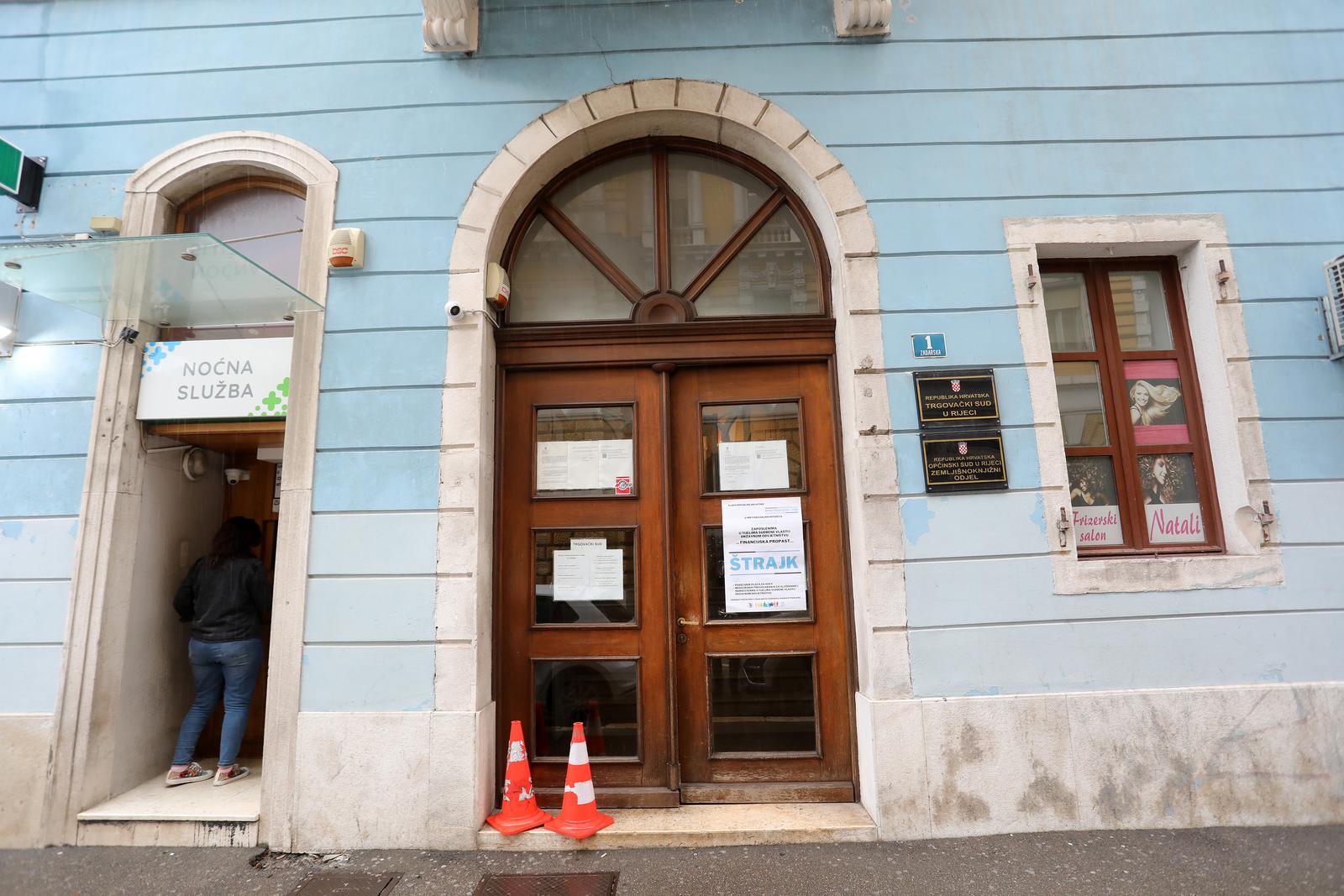 Rijeka: Štrajk djalatnika Trgovačkog suda Rijeka: Štrajk djalatnika Trgovačkog suda