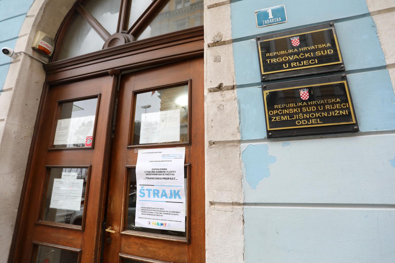 Rijeka: Štrajk djalatnika Trgovačkog suda Rijeka: Štrajk djalatnika Trgovačkog suda