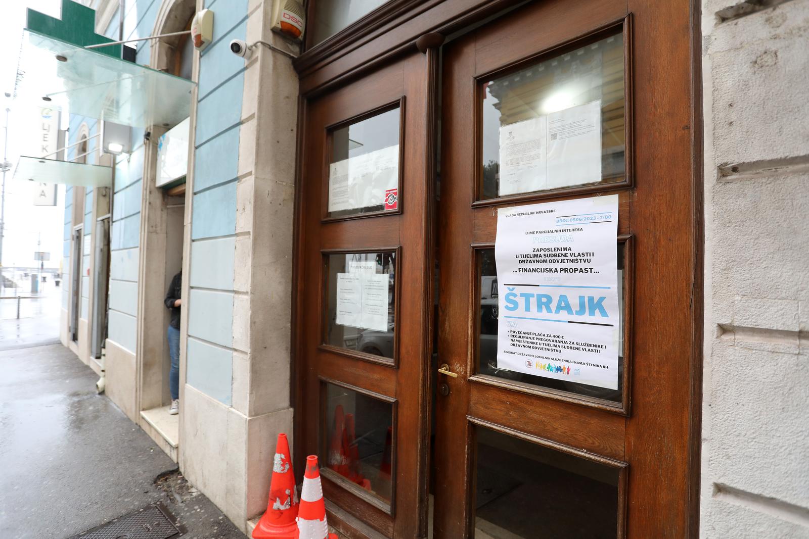 Rijeka: Štrajk djalatnika Trgovačkog suda Rijeka: Štrajk djalatnika Trgovačkog suda