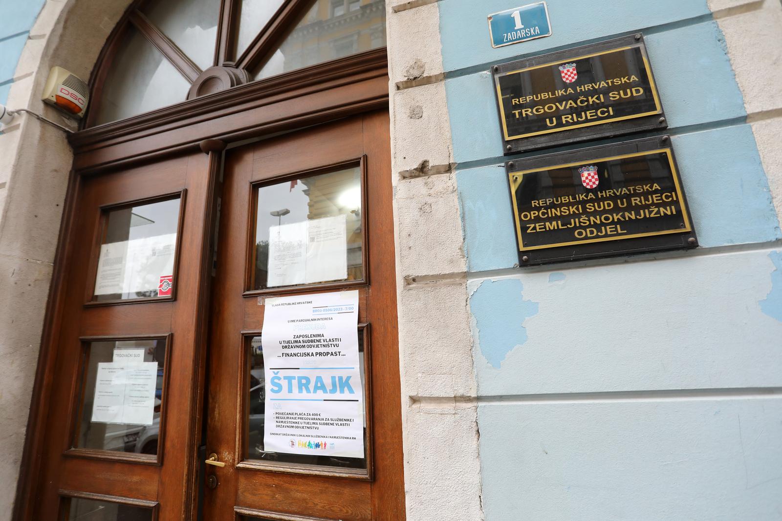 Rijeka: Štrajk djalatnika Trgovačkog suda Rijeka: Štrajk djalatnika Trgovačkog suda