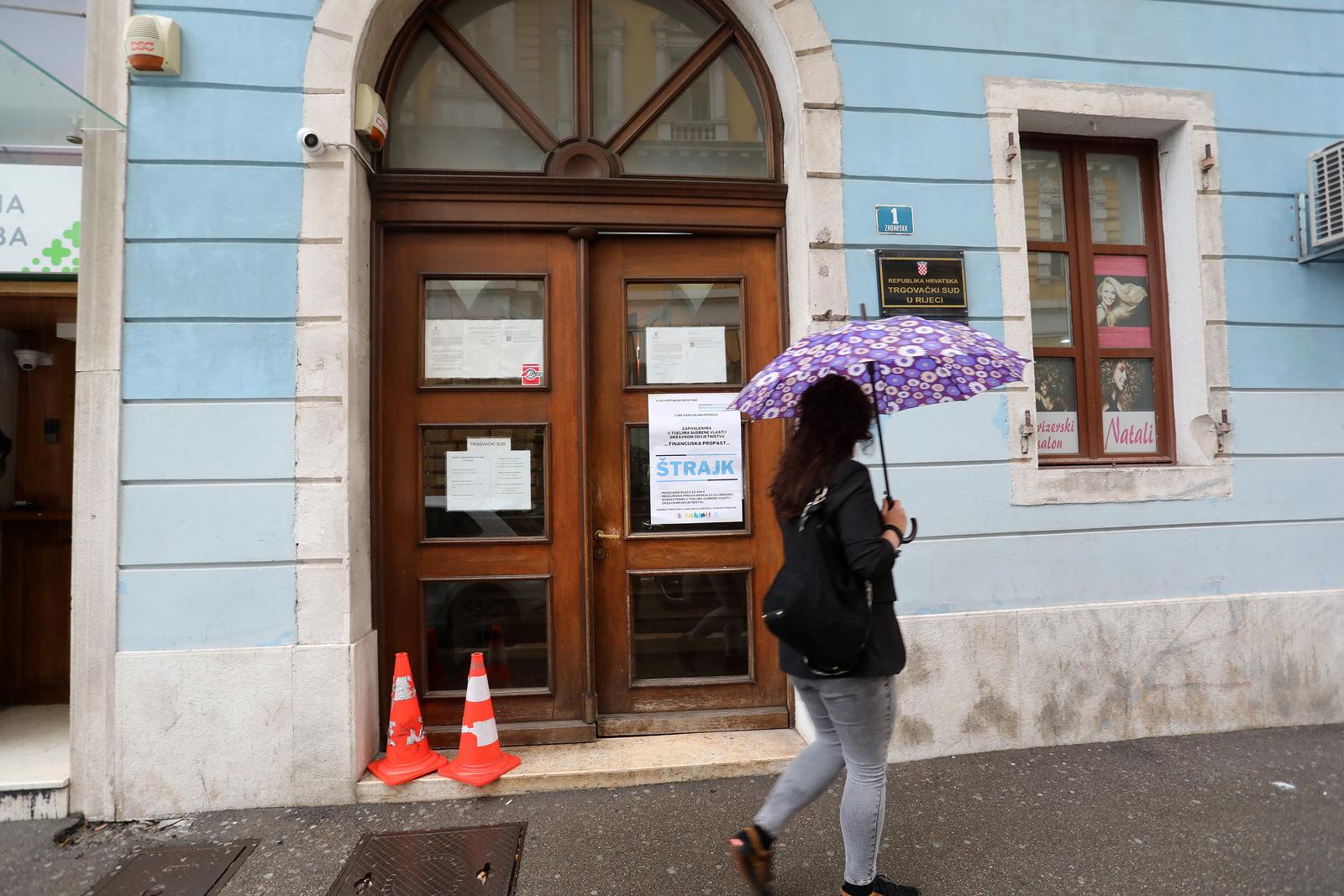 Rijeka: Štrajk djalatnika Trgovačkog suda Rijeka: Štrajk djalatnika Trgovačkog suda