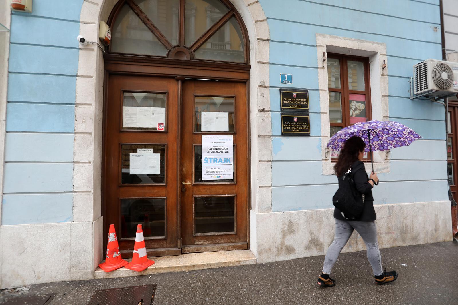 Rijeka: Štrajk djalatnika Trgovačkog suda Rijeka: Štrajk djalatnika Trgovačkog suda