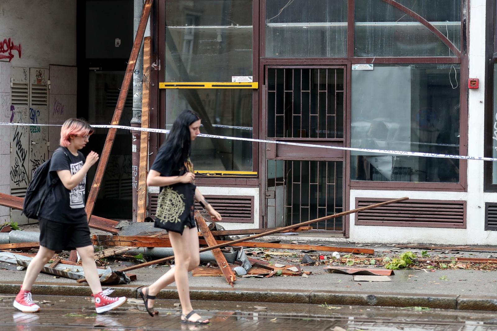 Zagreb: Posljedice snažnog nevremena na ulicama grada