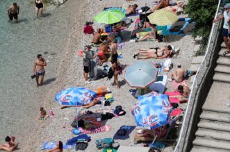 Rijeka: Kupaci na gradskoj plazi Sablicevo