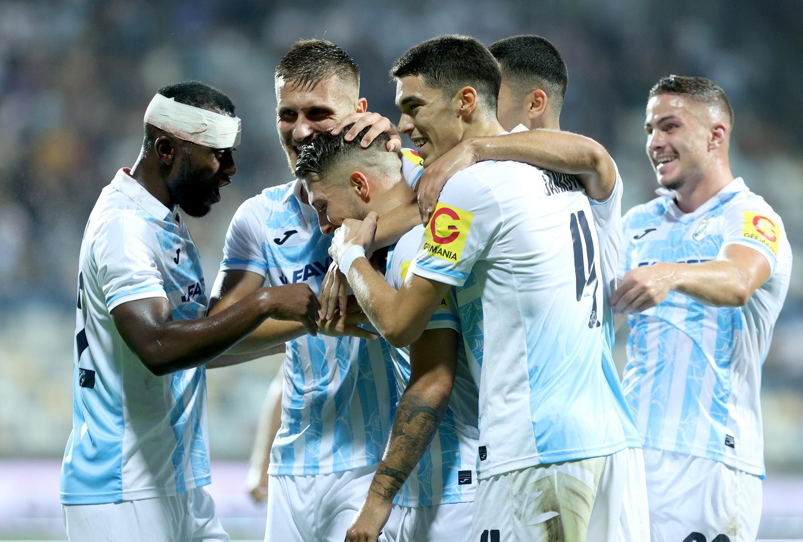 Rijeka: Slavlje nakon pogotka Marca Pašalića za 1:0 protiv Dukagjinija Rijeka: Slavlje nakon pogotka Marca Pašalića za 1:0 protiv Dukagjinija