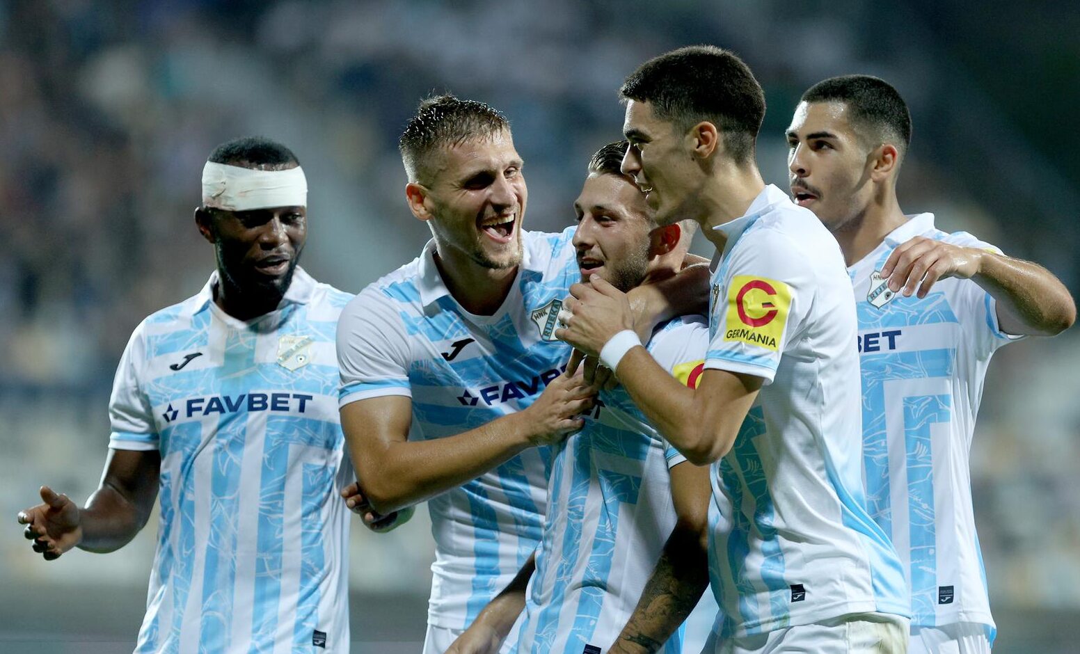 Rijeka: Slavlje nakon pogotka Marca Pašalića za 1:0 protiv Dukagjinija Rijeka: Slavlje nakon pogotka Marca Pašalića za 1:0 protiv Dukagjinija