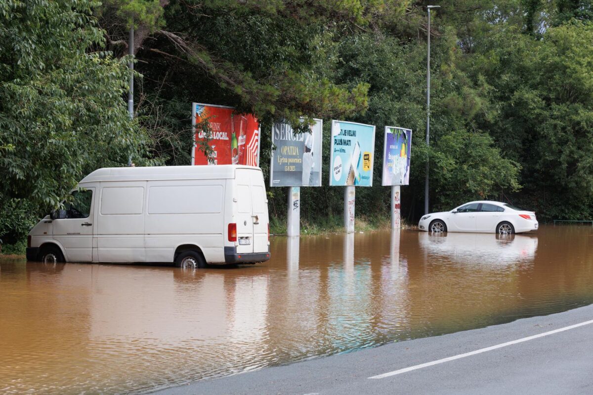 Poplavljeno područje Preluka nedaleko Opatije