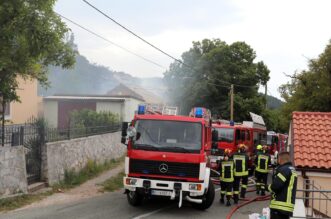 Hreljin: Vatrogasci i mjetani gase poar ku?e i ume