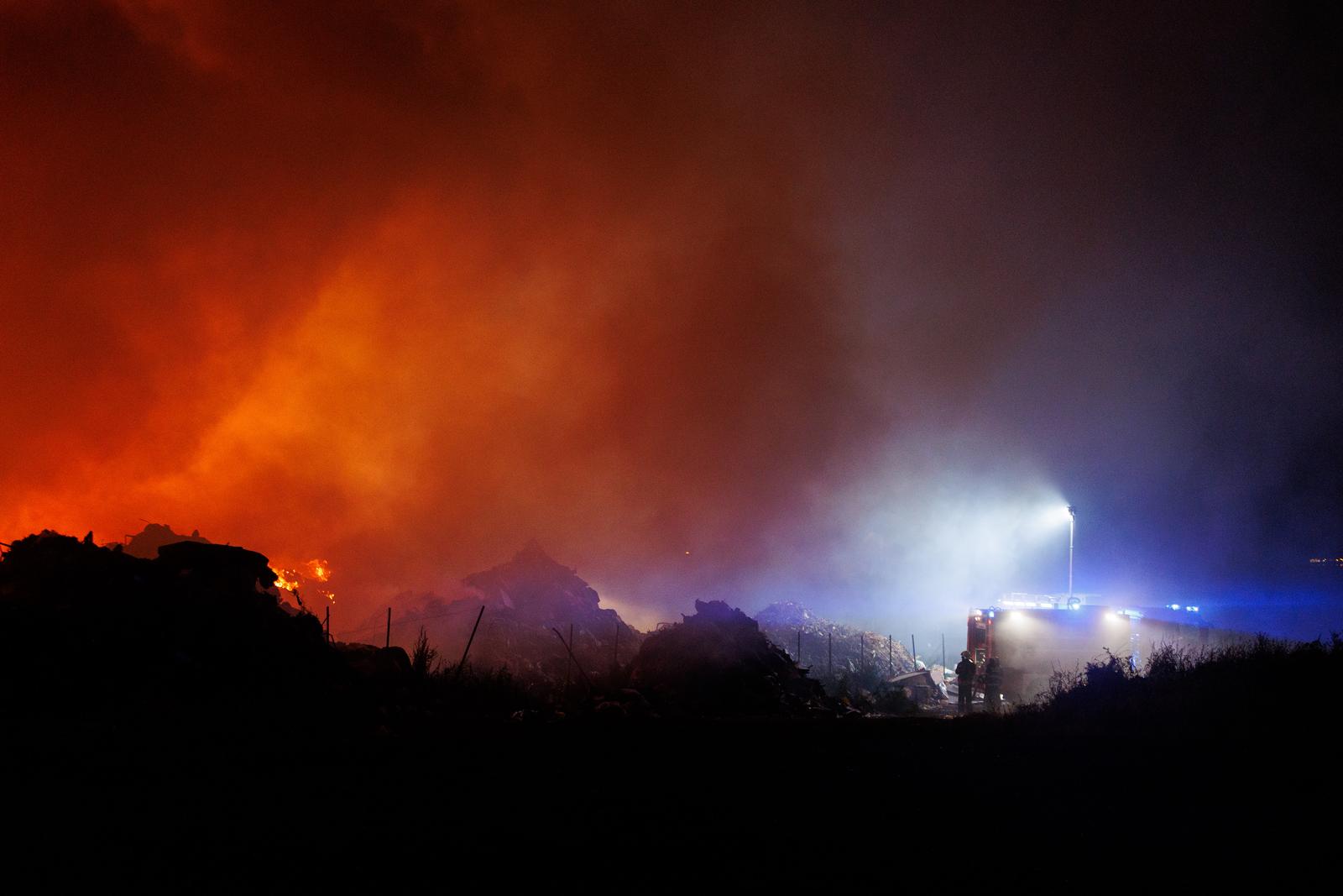 Rijeka: Požar u reciklažnom dvoristu Pehlin