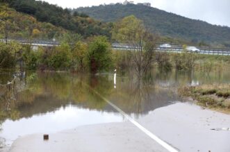 Grobničko polje i prometnice pod vodom