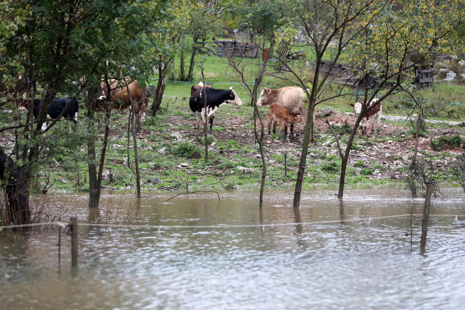 Grobničko polje i prometnice pod vodom