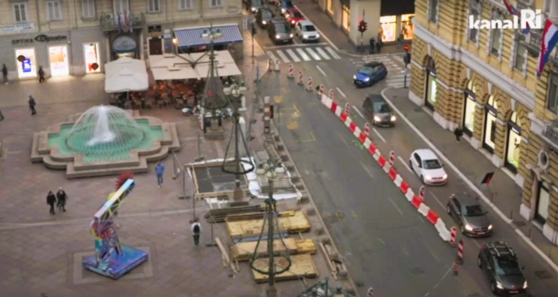 Zatvaranje dijela Adamićeve ulice danas donijelo gužve u centru Rijeke