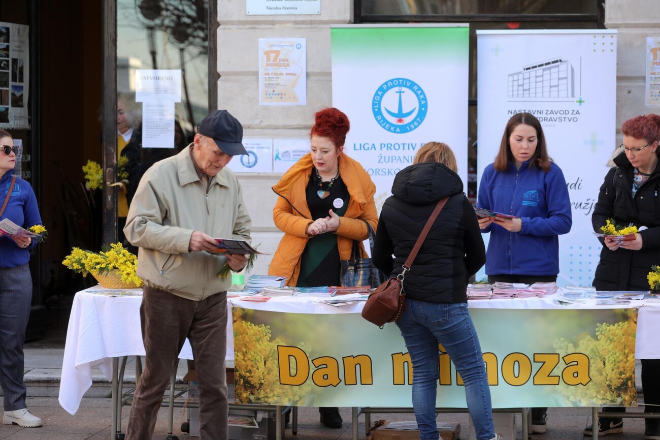 Rijeka: Dan mimoza, nacionalni dan borbe protiv raka vrata maternice