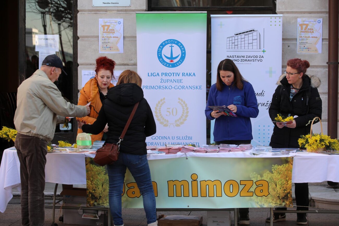 Rijeka: Dan mimoza, nacionalni dan borbe protiv raka vrata maternice