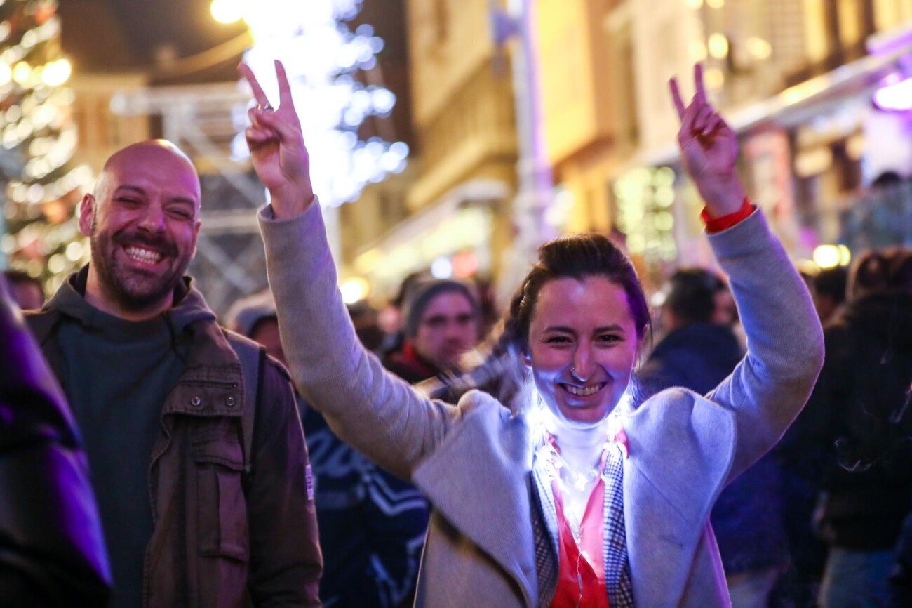 Zagreb: Atmosfera na dočeku nove 2024. godine na Trgu bana Jelačića