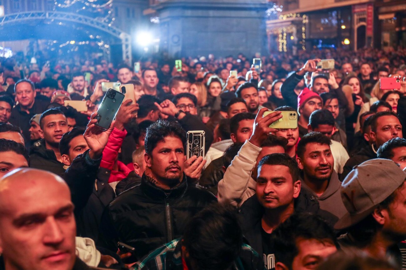 Zagreb: Atmosfera na dočeku nove 2024. godine na Trgu bana Jelačića