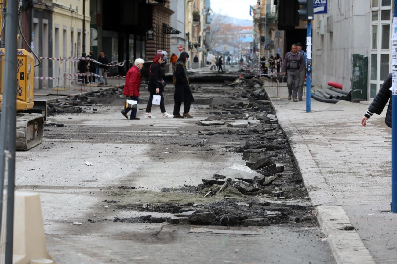 Rijeka: Radovi u Adami?evoj ulici Rijeka: Radovi u Adami?evoj ulici