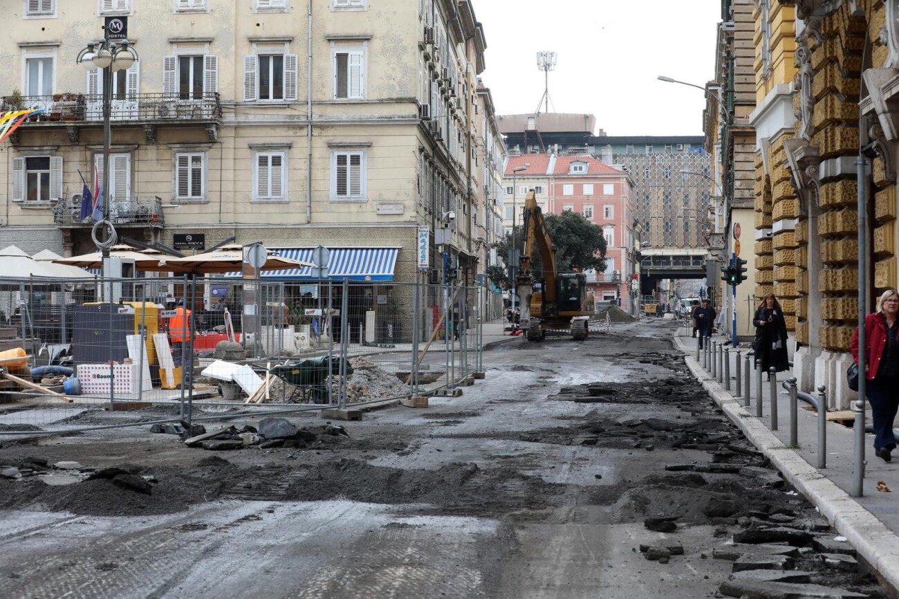 Rijeka: Radovi u Adamićevoj ulici Rijeka: Radovi u Adamićevoj ulici